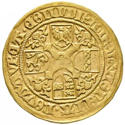 1 Goldgulden In the name of Sigismund; Hall ND back