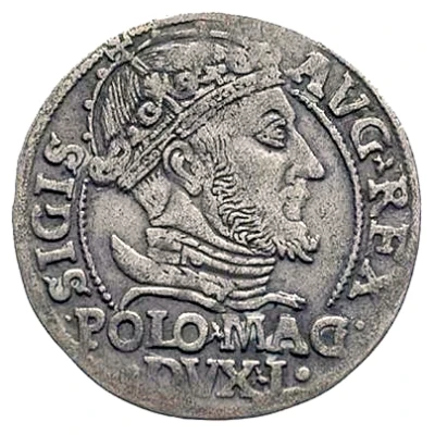 1 Groat - Sigismund II Augustus Early bust, Polish standard front