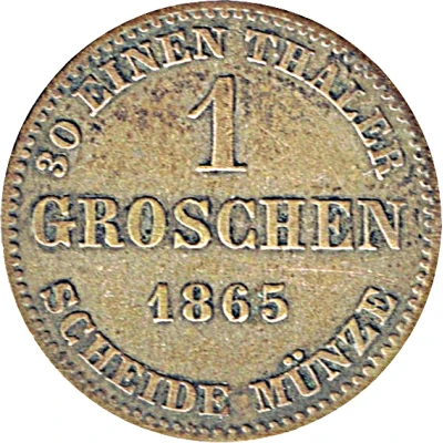 1 Groschen - Ernest II back