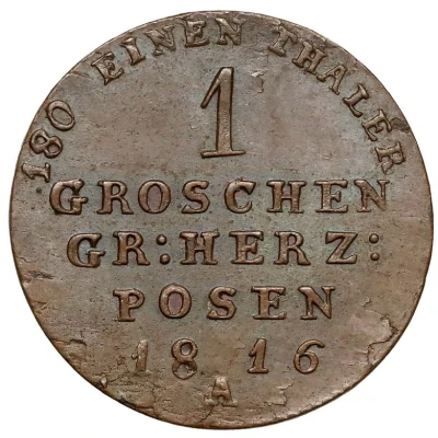 1 Groschen - Frederick William III back