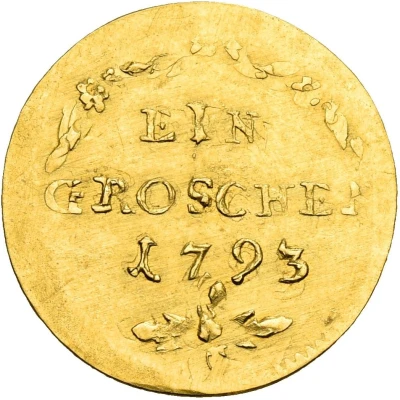 1 Groschen Gold pattern back