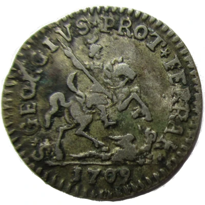 1 Grossetto of 13 Quattrini - Clement XI back