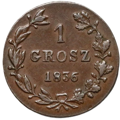 1 Grosz - Nikolai I Warszawa back