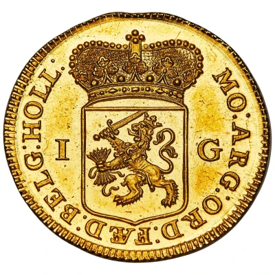 1 Gulden Gold, struck to 4 ducat weight front