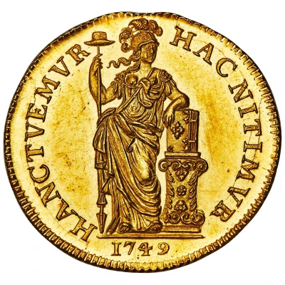 1 Gulden Gold, struck to 4 ducat weight back