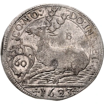 1 Gulden - Julius Frederick Kipper; Hirschgulden back