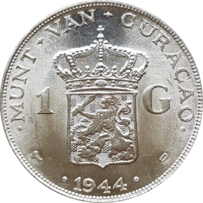 1 Gulden - Wilhelmina back