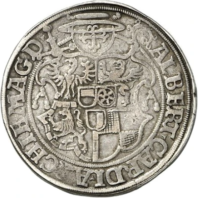 1 Guldengroschen - Albert IV of Brandenburg back