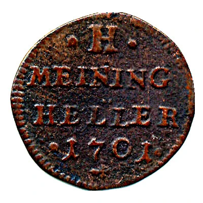 1 Heller - Bernhard of Sachsen-Meiningen back