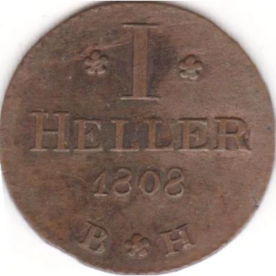 1 Heller - Charles Theodore of Dalberg back