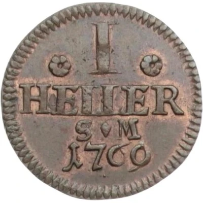 1 Heller - Emmerich Joseph of Breidbach-Bürresheim Erfurt back