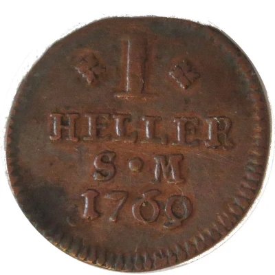 1 Heller - Emmerich Joseph of Breidbach-Bürresheim back