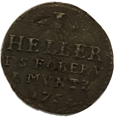 1 Heller - Ernest August Constantin under guardianship of Frederick III of Gotha back