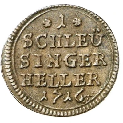 1 Heller - Moritz William of Sachsen-Zeitz back