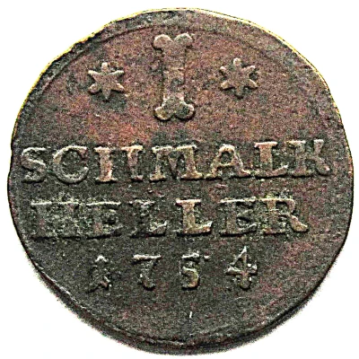 1 Heller - William VIII of Hessen-Kassel back