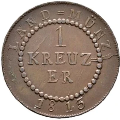 1 Kreuzer - Charles II Louis Frederick back