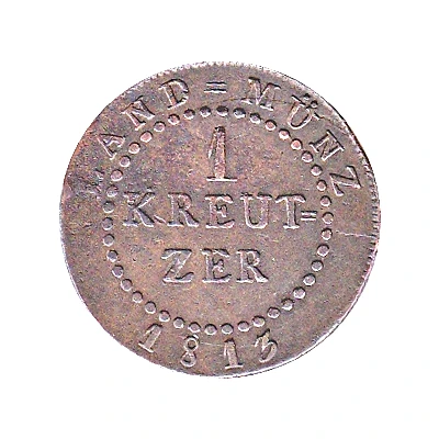 1 Kreuzer - Charles II Louis Frederick back