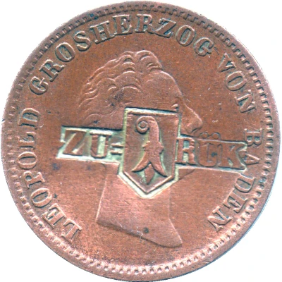 1 Kreuzer Counterstamped front