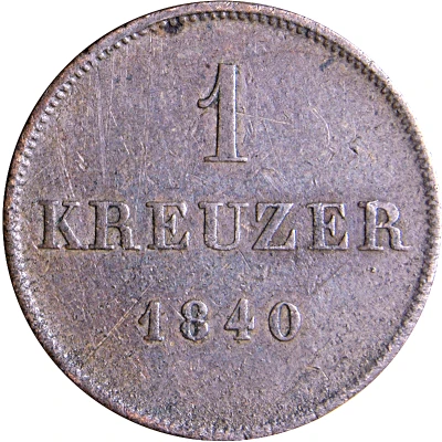 1 Kreuzer - Frederick Günther back