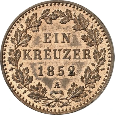 1 Kreuzer - Frederick William IV back