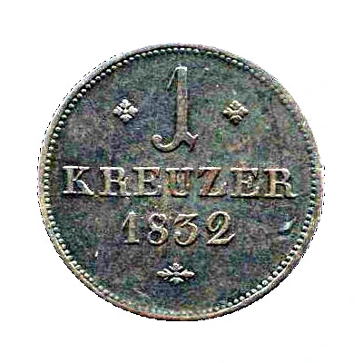 1 Kreuzer - William II and Frederick William back