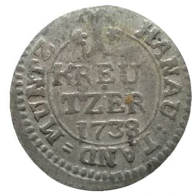 1 Kreuzer - William VIII back