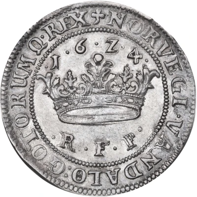 1 Krone - Christian IV Open crown back