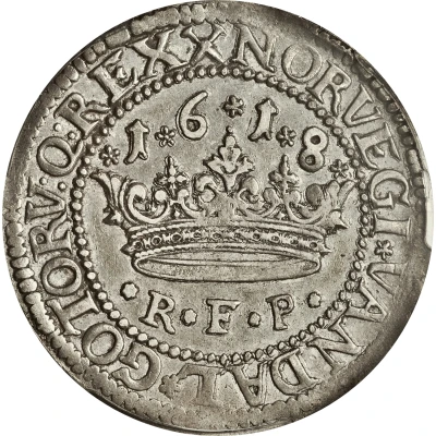 1 Krone - Christian IV back