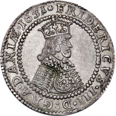 1 Krone - Frederik III Full motto; clockwise front