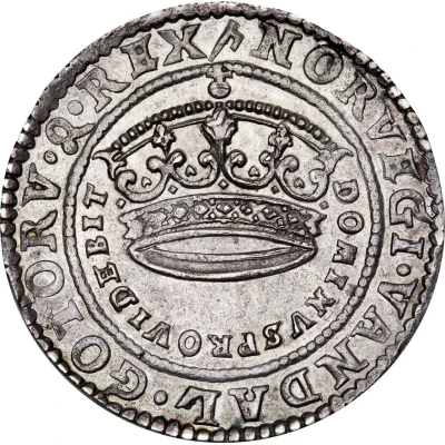 1 Krone - Frederik III Full motto; clockwise back