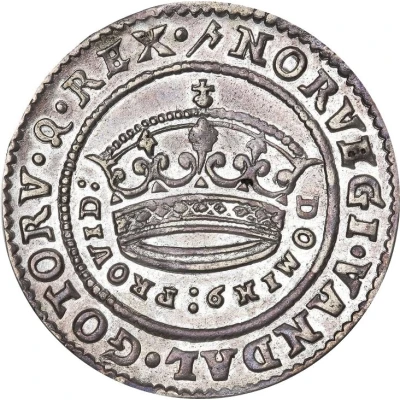 1 Krone - Frederik III Short motto; clockwise back