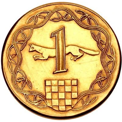 1 Kuna Pattern; Type 1, gold back