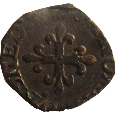 1 Liard - Delfino Crowned H, cross of fleur de lis back