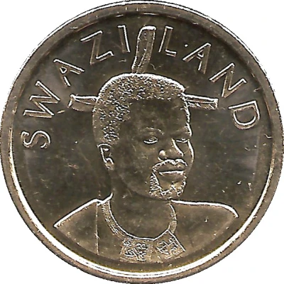 1 Lilangeni - Mswati III 2nd portrait, magnetic front