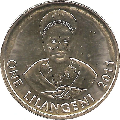 1 Lilangeni - Mswati III 2nd portrait, magnetic back