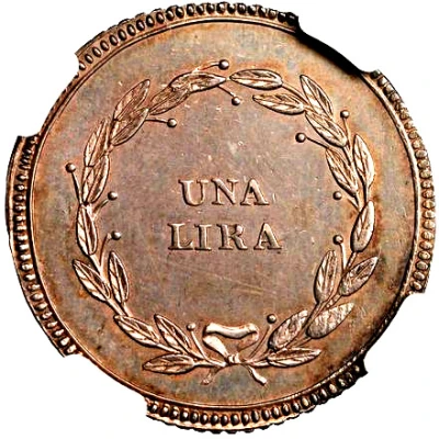 1 Lira - Charles Louis and Maria Luigia back