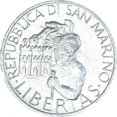 1 Lira Marinus at Monte Titano front