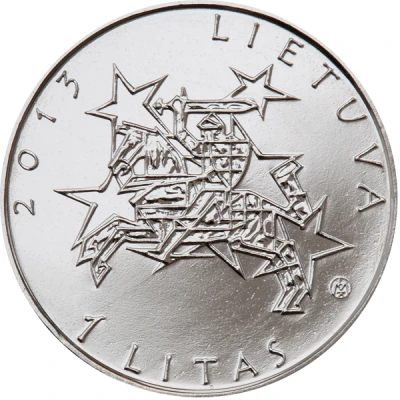 1 Litas Presidency of the European Union Council front