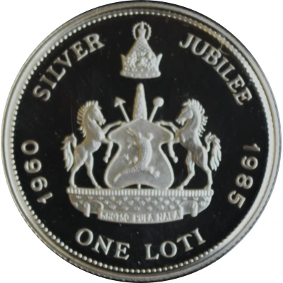 1 Loti - Moshoeshoe II Silver Jubilee back