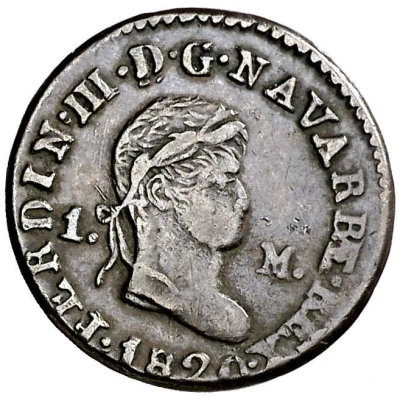 1 Maravedi - Ferdinand VII laureated head front