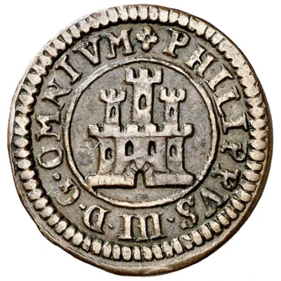 1 Maravedi - Philip III Segovia,milled,billon front