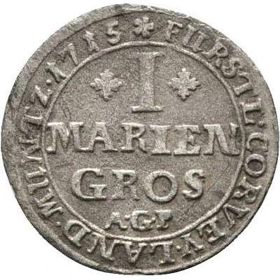 1 Mariengroschen - Maximilian of Horrich back