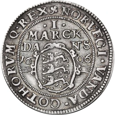 1 Mark Dansk - Christian IV back