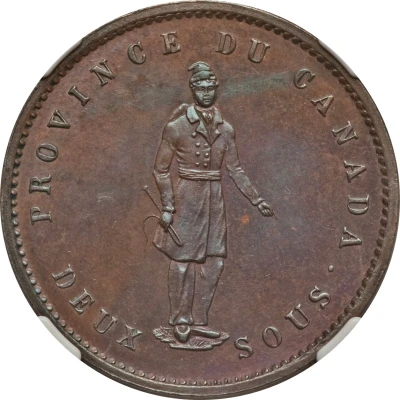 1 Penny / 2 Sous Quebec Bank Token front