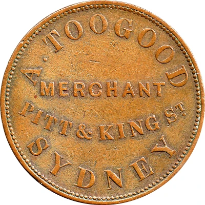 1 Penny - A. Toogood Sydney; New South Wales back