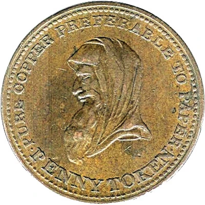 1 Penny Bank Token ND front