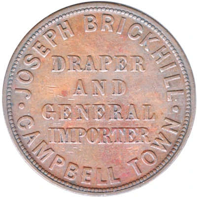 1 Penny - Brickhill, Joseph Campbell Town; Tasmania back