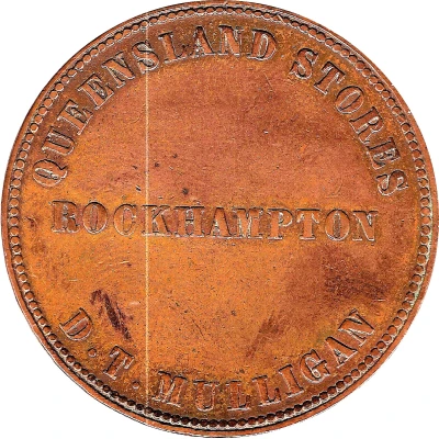 1 Penny - D.T. Mulligan Rockhampton; Queensland front