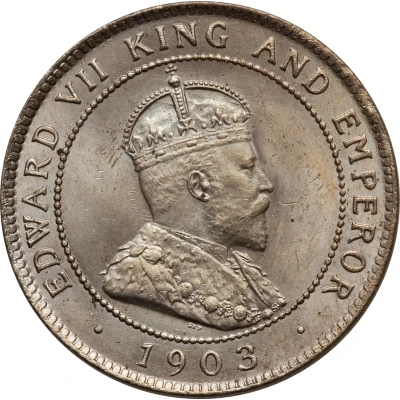 1 Penny - Edward VII Arms with horizontal shading front