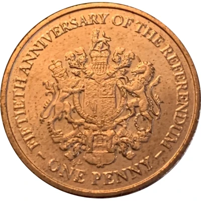 1 Penny - Elizabeth II 1967 Referendum Anniversary back